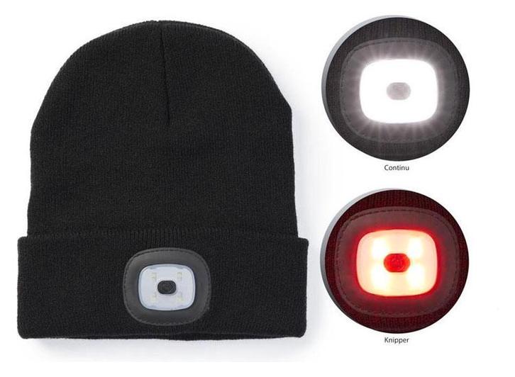 Technosmart Muts met LED Verlichting – Zwart Beanie – Unisex, Kleding | Heren, Mutsen, Sjaals en Handschoenen, Nieuw, Verzenden