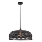 Bamboe hanglamp zwart, Jennifer, Nieuw, Ophalen of Verzenden, Landelijk, Metaal