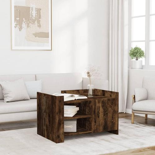 vidaXL Salontafel 80x50x50 cm bewerkt hout gerookt, Huis en Inrichting, Tafels | Salontafels, 50 tot 100 cm, Nieuw, Overige houtsoorten