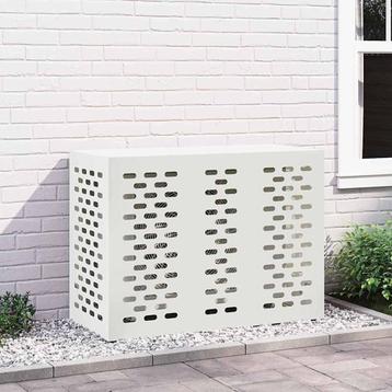 vidaXL Airconditioner hoes Wit 110 x 50 x 80 cm Staal beschikbaar voor biedingen