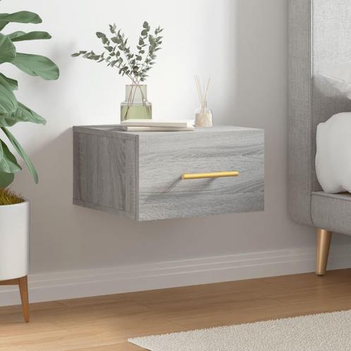 vidaXL Nachtkastje wandgemonteerd 35x35x20 cm grijs sonoma, Huis en Inrichting, Kasten | Overige, Nieuw, Verzenden