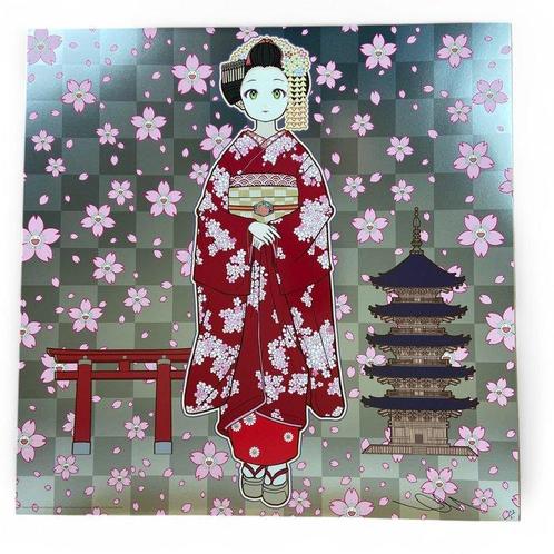 Takashi Murakami (1962) - Maiko of Kyoto, Cherry Blossoms on, Antiek en Kunst, Kunst | Schilderijen | Modern