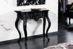 Elegante console VENICE 85cm zwart mat barok design dressoir, Nieuw, Ophalen of Verzenden