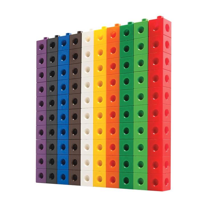 EDX - Flexibele rekenblokjes - 2,5 cm - 100 stuks, Kinderen en Baby's, Speelgoed | Overig