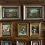 Lijst (10) - Canvas, Hout, bladgoud - vintage schilderijen