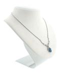 Witgouden cobra schakelcollier met triplet opaal en diama..., Gebruikt, Overige kleuren, Ophalen of Verzenden, Met edelsteen