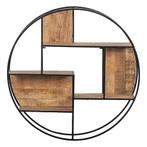 Wandrek Mangohout Bowi Rond 100 cm, Verzenden, Nieuw, Minder dan 25 cm, Overige houtsoorten