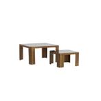 Salontafel S/2 OXE – Antiek Brons met Smoke Glas | Light &amp; L, Huis en Inrichting, Tafels | Salontafels, Ophalen, Nieuw