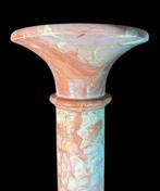 Kolom - Marmo Rosa - Capitelli Svasati - 1850-1900, Antiek en Kunst