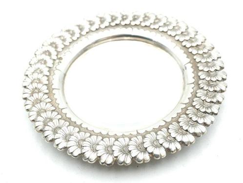 Presenteerblad - .833 zilver - Bloemen, Antiek en Kunst, Antiek | Goud en Zilver