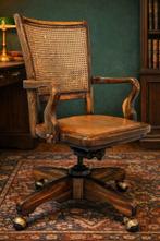 Bureaustoel - Hout, Gietijzer - Antieke directiestoel