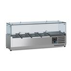 Ecofrost Opzetkoelvitrine 4x 1/3 GN | RVS | 1200mm, Witgoed en Apparatuur, Koelkasten en IJskasten, Ophalen of Verzenden, Nieuw