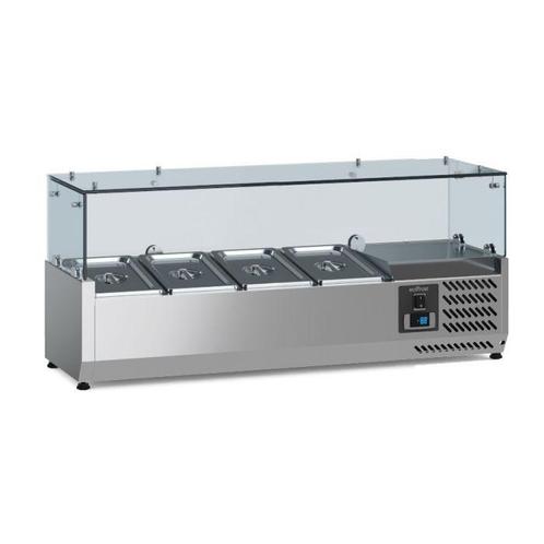 Ecofrost Opzetkoelvitrine 4x 1/3 GN | RVS | 1200mm, Witgoed en Apparatuur, Koelkasten en IJskasten, Ophalen of Verzenden