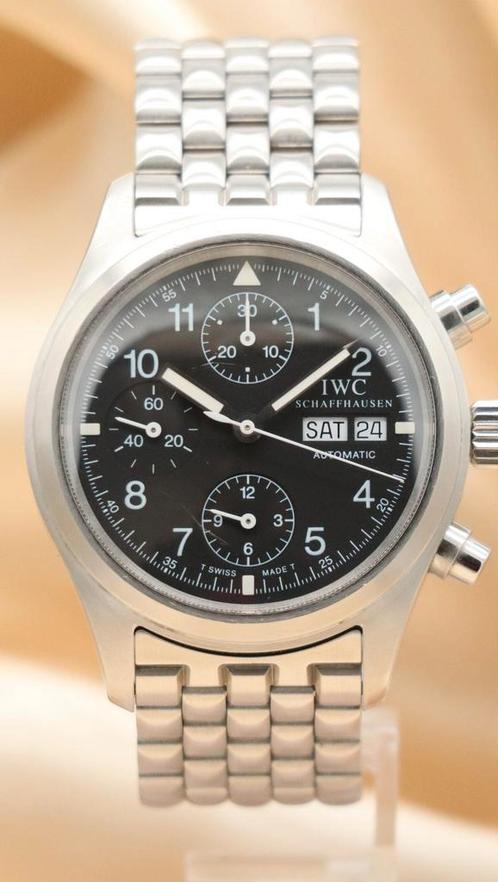 IWC Pilot Spitfire Chronograph IW3706 uit 2000, Sieraden, Tassen en Uiterlijk, Horloges | Heren, Polshorloge, Gebruikt, Verzenden
