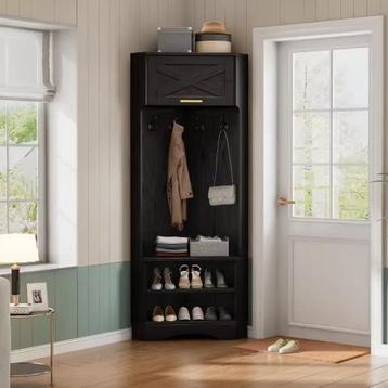 Moderne Garderobeset – Houten Halgarderobe 4 Haken 53×53×180 beschikbaar voor biedingen