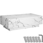 Salontafel Lasley met voet, draagkracht 45 kg - Witte marmer, Huis en Inrichting, Tafels | Salontafels, Verzenden, Nieuw