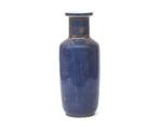Poeder blauwe porseleinen rouleau vaas, China, 18e/19e eeuw, Antiek en Kunst