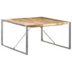 vidaXL Eettafel 140x140x75 cm ruw mangohout, Huis en Inrichting, Tafels | Eettafels, Verzenden, Nieuw