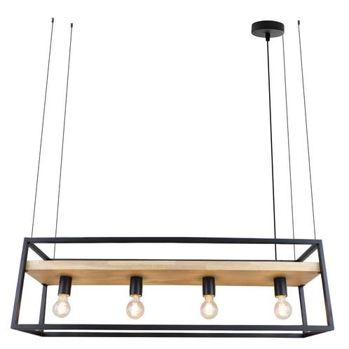 Industriële hanglamp zwart, Frama, Huis en Inrichting, Lampen | Hanglampen, Nieuw, Hout, 75 cm of meer, Ophalen of Verzenden