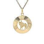 Gouden stier hanger 14 karaat, Verzenden, Zo goed als nieuw, Goud, Goud