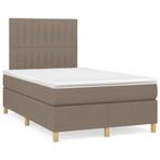 vidaXL Boxspring met matras stof taupe 120x190 cm, Huis en Inrichting, Slaapkamer | Bedden, Verzenden, Nieuw, 190 cm of minder