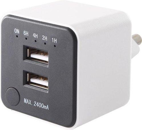 SHI - USB-lader met timer 2xUSB ( Save Battery Life ), Audio, Tv en Foto, Audiokabels en Televisiekabels