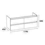 Meubelset Brauer Solution 120 Sahara 4 Lades Met Wastafel, Ophalen of Verzenden, Nieuw