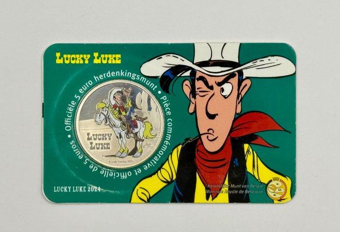 België. 5 Euro Coincard 2024 commémorative BU Lucky Luke, Postzegels en Munten, Munten | Europa | Euromunten