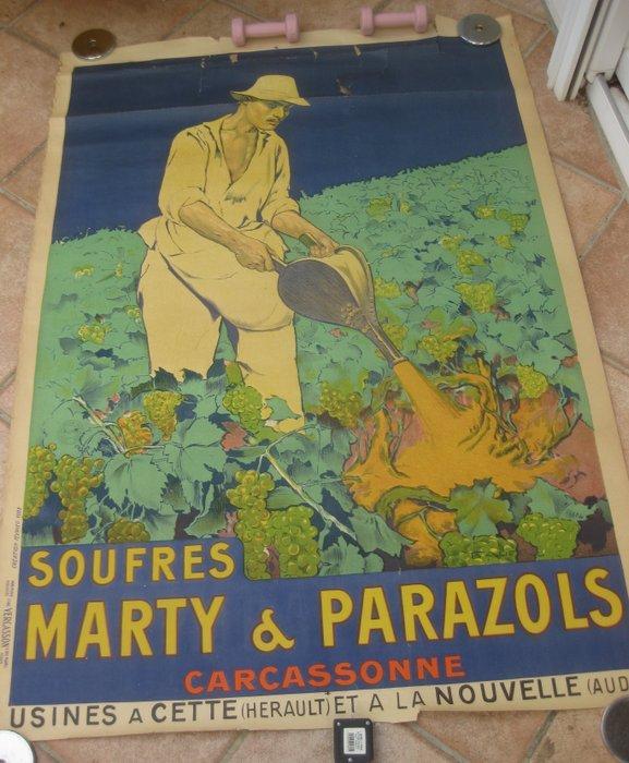 F Auer - Soufres Marty & Parazols - Jaren 1920, Antiek en Kunst, Kunst | Tekeningen en Foto's