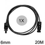 6mm MC4 verlengkabel zwart 1-20 Meter (Solar Kabels), Doe-het-zelf en Verbouw, Verzenden, Nieuw