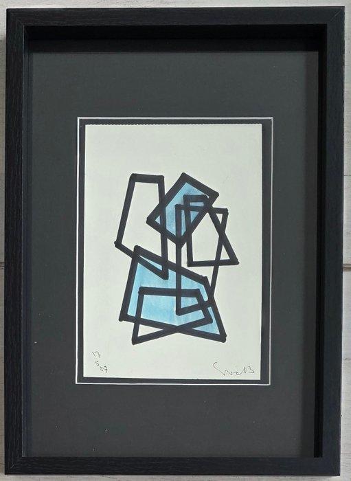 Siep Van Den Berg (1913-1998) - Geometrische compositie -, Antiek en Kunst, Kunst | Designobjecten