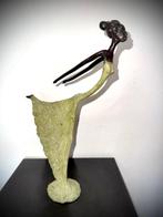 Abdoulaye Derme - sculptuur, Danseuse - 36 cm - Koud geverfd