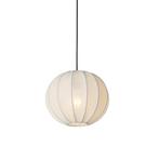 Japandi hanglamp wit zijden 30cm - Plu, Huis en Inrichting, Lampen | Hanglampen, Nieuw, Overige materialen, Design, 75 cm of meer