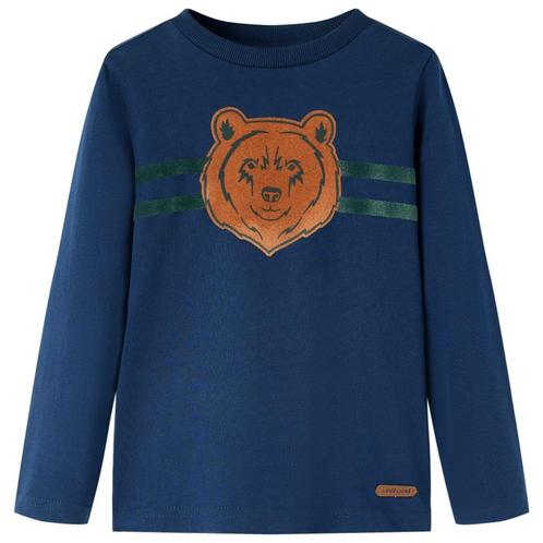 vidaXL Kindershirt met lange mouwen 128 marineblauw, Kinderen en Baby's, Kinderkleding | Overige, Nieuw, Verzenden