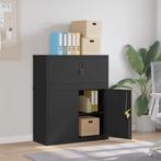 vidaXL Archiefkast 90x40x110 cm staal zwart, Huis en Inrichting, Kasten | Overige, Verzenden, Nieuw