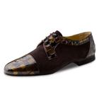 Bruine Heren Dansschoenen - Krokodillen Print - Hak 1,5 cm -, Sport en Fitness, Ballet, Verzenden, Nieuw