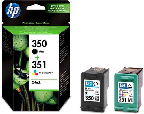 HP 350 originele zwarte/351 drie-kleuren inktcartridges, 2-p, Computers en Software, Printerbenodigdheden, Verzenden
