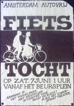 Poster over fietstocht in Amsterdam (lijst optie, Posters), Verzenden, Nieuw, Overige onderwerpen, Met lijst