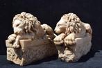 sculptuur, Coppia leoni - 16 kg - 31 cm - Herstel van, Antiek en Kunst