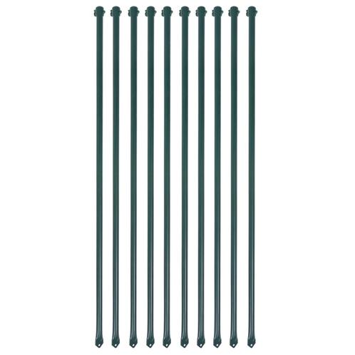 vidaXL Tuinpalen 1 m metaal groen 10 st, Tuin en Terras, Bloembakken en Plantenbakken, Nieuw, Verzenden