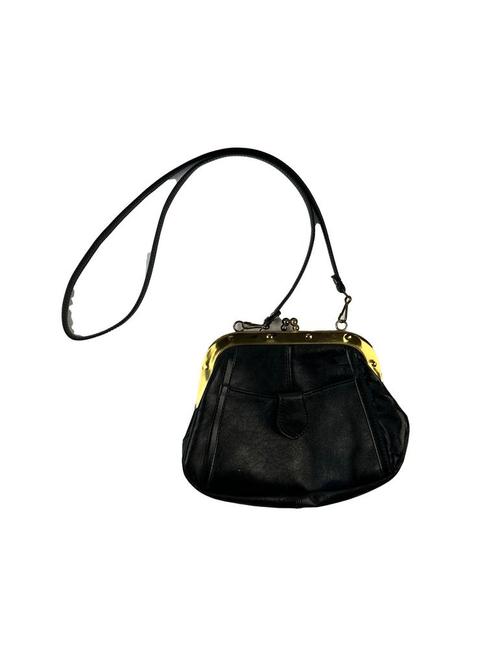 Vintage Black/Gold Shoulder Bag, Sieraden, Tassen en Uiterlijk, Tassen | Damestassen, Zo goed als nieuw, Ophalen of Verzenden