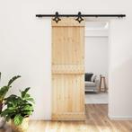 vidaXL Schuifdeur met beslag 70x210 cm massief grenenhout, Verzenden, Nieuw