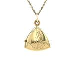 Gouden medaillon hanger 14 karaat, Verzenden, Zo goed als nieuw, Goud, Goud