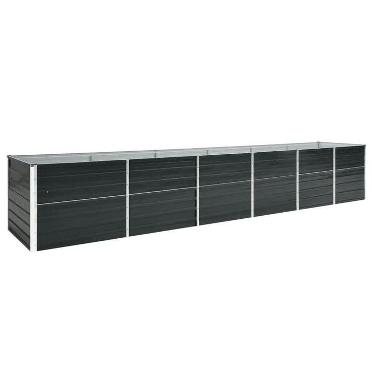 Verhoogde Bak Antraciet 480cm | Retourdeal Tuin | 46% Kor..., Tuin en Terras, Bloembakken en Plantenbakken, 60 cm of meer, 100 cm of meer
