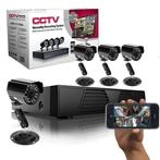 1 CCTV camera beveiligingset met 4 nachzichtcamera, Computers en Software, Overige Computers en Software, Nieuw, Ophalen
