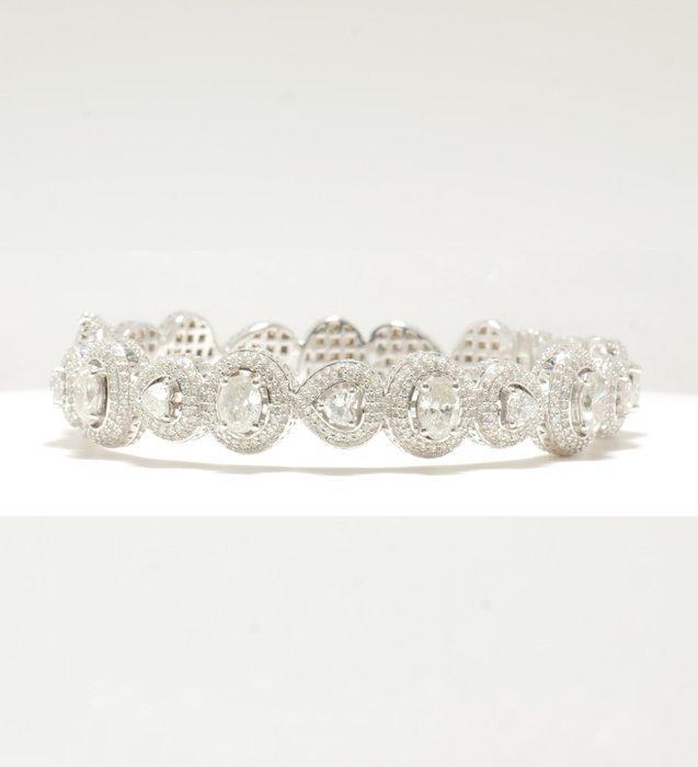 Armband - 14 karaat Witgoud - 6.58ct. tw. Diamant, Sieraden, Tassen en Uiterlijk, Armbanden
