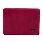 Bombata Velvet Laptophoes Sleeve - 15 / 16 inch - Rood, Computers en Software, Laptoptassen, Verzenden, Nieuw