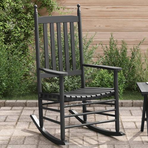 vidaXL Schommelstoel met gebogen zitting massief, Tuin en Terras, Tuinstoelen, Nieuw, Hout, Verzenden