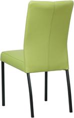 Felgroene leren moderne eetkamerstoel - poot vierkant zwart, Huis en Inrichting, Stoelen, Overige kleuren, Nieuw, Leer, Ophalen of Verzenden