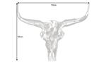 Design schedel MATADOR 70cm zilver aluminium wanddecoratie -, Huis en Inrichting, Woonaccessoires | Vazen, Ophalen of Verzenden